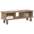 vidaXL TV stolík 100 x 35 x 35 cm Remeselný dub Kompozitné drevo
