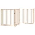 vidaXL Brána pre psa s dverami sklad. 8 panelov 640 cm topoľové drevo
