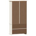 vidaXL Sklenená vitrína VIGO biela 85x35x170 cm masívna borovica
