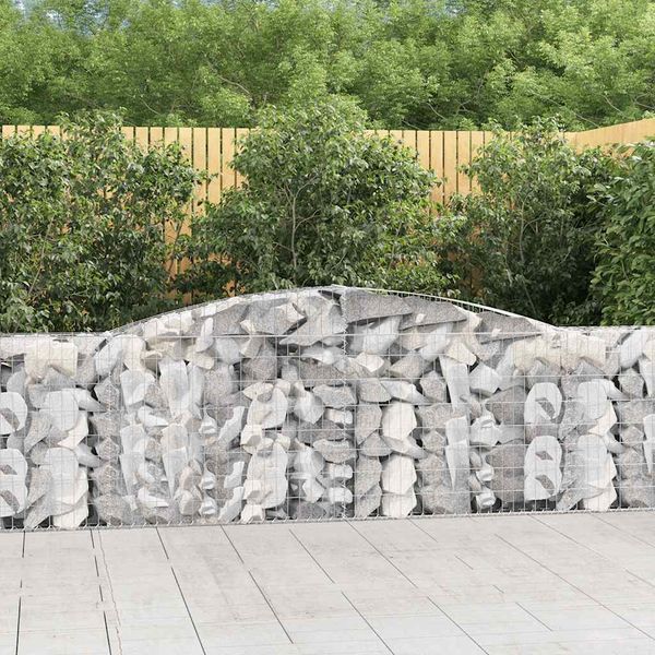 vidaXL Oblúkové gabionové koše 20ks 400x30x80/100cm pozinkované železo