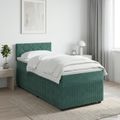 vidaXL Posteľ boxspring s matracom Tmavozelená 80 x 200 cm Zamat