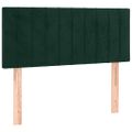 vidaXL Posteľný rám boxsping s matracom tmavozelený 90x200 cm zamat