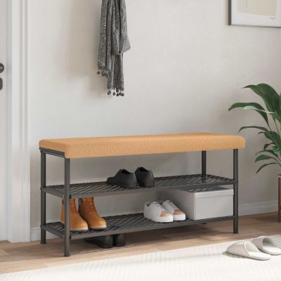 vidaXL Vankúš na lavičku Sherpa látka Béžová Hĺbka 35 cm