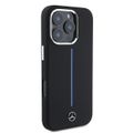 Puzdro Mercedes pre iPhone 16 Pro Max 6,9" MEHMP16X23SUMBK Hardcase Silicone Blue Stripe MagSafe čierne