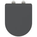 vidaXL WC sedadlo Antracitová 47 x 36 x 3,4 cm Duroplast