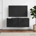 vidaXL Nástenná TV skrinka Čierna 78,5 x 31 x 30 cm Kompozitné drevo