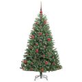 vidaXL Umelý Sklápací Vianočný Stromček Zelená 150 cm PVC a kov