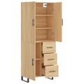 vidaXL Vysoká skrinka dub sonoma 69,5x34x180 cm spracované drevo