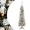 vidaXL Umelý vianočný stromček Biela 150 cm PVC, kov a plast