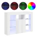 vidaXL Rohový LED TV kabinet 100x40x68cm Vysoko lesklá biela