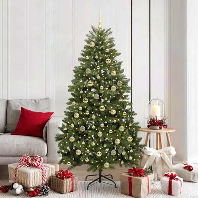 vidaXL Umelý vianočný stromček 180 cm 300 LED Teplá biela PVC a oceľ