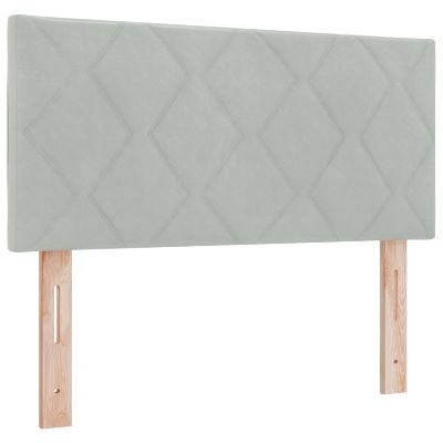 vidaXL LED hlavová doska Svetlosivá 90 cm Zamat