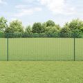 vidaXL Zvarené pletivo s podperami 50 x 1 m PVC potiahnutá oceľ Zelená