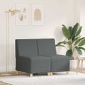 vidaXL Bezrúčková modulárna sofa jednotka 2 pcs Tmavo šedá