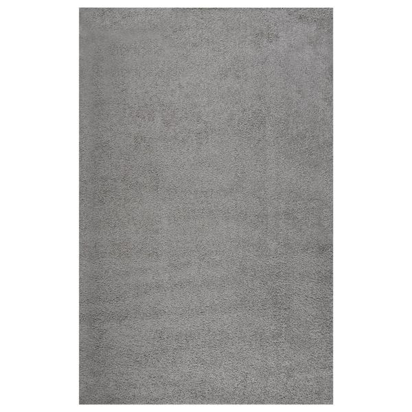 vidaXL Chlpatý koberec s vysokým vlasom sivý 200x290 cm
