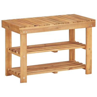 vidaXL Regál na topánky 70x32x46 cm masívne akáciové drevo