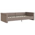 vidaXL Pohovka s matracom USB sivohnedá látková 90x200 cm