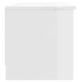 vidaXL TV stolík lesklý biely 102x35,5x36,5 cm spracované drevo