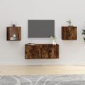 vidaXL Nástenné TV skrinky 2 ks dymový dub 40x34,5x40 cm