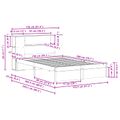 vidaXL Posteľový rám s úložným čelom Včelí hnedý 150 x 200 cm