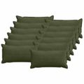 vidaXL Poťah na podložku 12 ks HOUTEN Zelená 40 x 80 cm manšestr