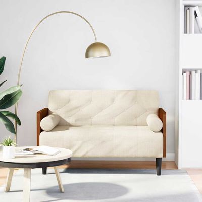vidaXL Dvojpohovka s vankúšmi 110 cm, ľanová