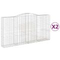 vidaXL Oblúkový gabionový kôš 2 ks 400x50x200/220cm pozinkované železo