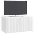 vidaXL Nástenná TV skrinka 59,5 x 31 x 30 cm Biela s vysokým leskom