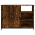 vidaXL Komoda dymový dub 100x33x75 cm kompozitné drevo