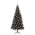 vidaXL Vianočný stromček Čierna 210 cm PVC