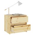 vidaXL Nočný stolík 40x30,5x35,5 cm jedľový masív