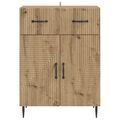 vidaXL Servírovacia skriňa Dub artisan 66 x 34,5 x 89,5 cm