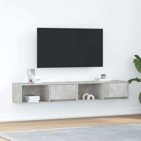 vidaXL TV skrinky 2 ks betónovo sivé 80x31x25,5 cm kompoz.drevo