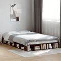 vidaXL Posteľný rám hnedý dub 135x190 cm kompozitné drevo