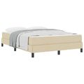 vidaXL Posteľ s pružinovým rámom Krémová 140 x 190 cm látka