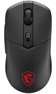 MSI herní myš VERSA 300 Wireless 8K/ bezdrátová/ 26.000 dpi/ 2,4GHz/ BT5.3/ USB/ RGB podsvícení/ 6 tlačítek Herní myš, bezdrátová, 8000 Hz, 26000 DPI, PixArt PAW3395, 66g, 196h výdrž, RGB, symetrická, PTFE skluznice