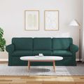 vidaXL Pohovka Tmavozelená 215 x 82 x 80 cm látka