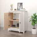 vidaXL Komoda biela 70x35x80 cm borovicový masív
