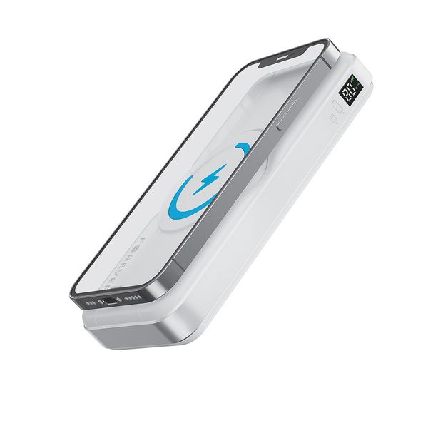 Forever wireless power bank MATB-300 10000 mAh magnetic 3in1 white