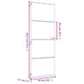 vidaXL Vnútorné dvere tenké zlaté 76x201,5 cm tvrdené sklo a hliník