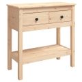 vidaXL Konzolový stolík 75x35x75 cm masívne borovicové drevo