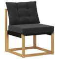 vidaXL Záhradná súprava gaučov 11 ks Biela a čierna