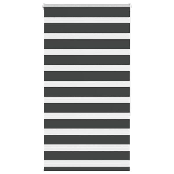 vidaXL Zebra roleta čierna 85x150 cm šírka látky 80,9 cm polyester