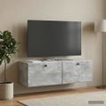 vidaXL Nástenná TV skrinka 98 x 31 x 30 cm Betónovo sivá