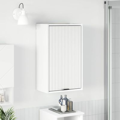 vidaXL Kúpeľňová skriňa Biela 39 x 23,5 x 65 cm Kompozitné drevo, Kov