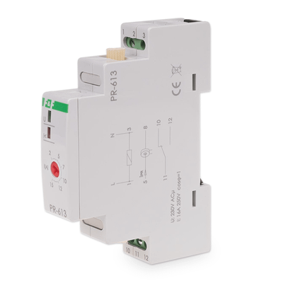 Relé prioritné prúdové F&F PR-613 1xNO+1xNC, 230V, 16A, na DIN lištu