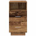 vidaXL Nočné skrinky 2 ks s 2 zásuvkami staré drevo 36x36x68 cm
