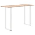 vidaXL Nohy barového stola v tvare U, 2 ks, biele, 50 x (110-111) cm, oceľové