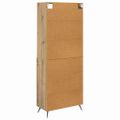 vidaXL Highboard Remeselný dub 69,5 x 34 x 180 cm Kompozitné drevo