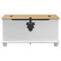vidaXL storage box Biela 90 x 78 x 45 cm Masívne borovicové drevo